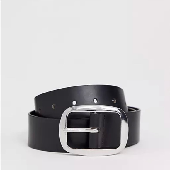 NWOT ASOS black leather belt - Picture 2 of 7